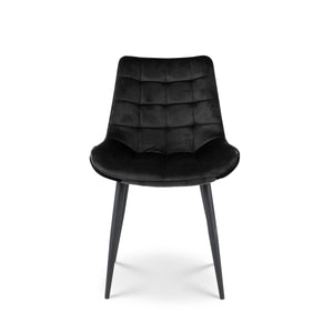 Eetkamerstoel Amber velvet zwart