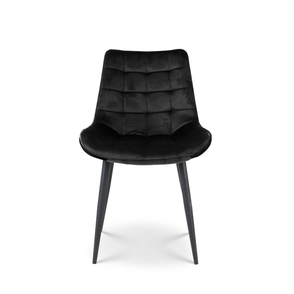 Eetkamerstoel Amber velvet zwart
