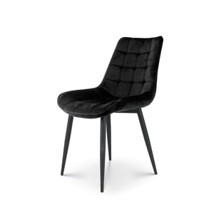 Eetkamerstoel Amber velvet zwart