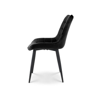 Eetkamerstoel Amber velvet zwart