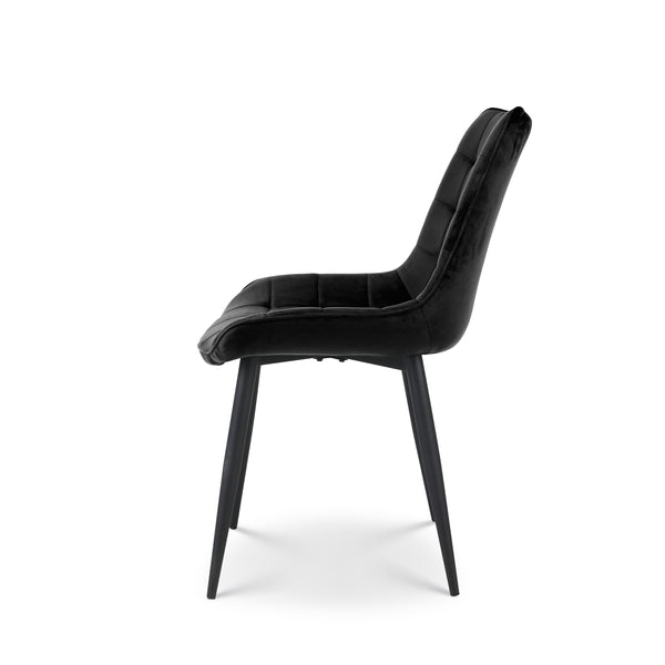 Eetkamerstoel Amber velvet zwart