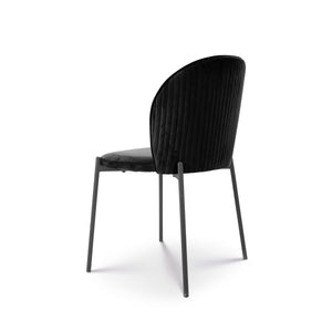 Eetkamerstoel Liza velvet zwart