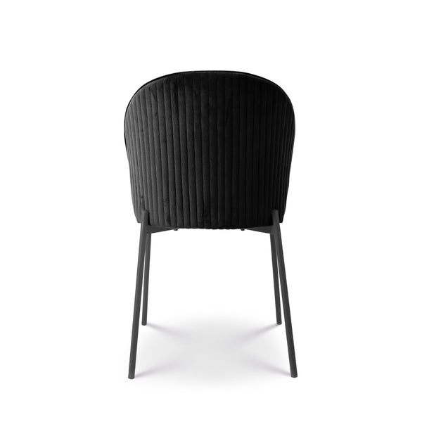 Eetkamerstoel Liza velvet zwart