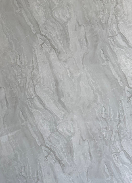 PVC marmeren wandpanelen - Hoogglans Onyx light grey - 260x122cm