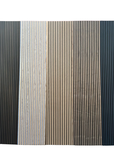 Akoustische wandpanelen - Eiken met wit vilt - 270x60cm