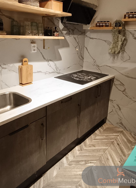 PVC marmeren wandpanelen - Hoogglans Bianco Venato wit - 260x122cm