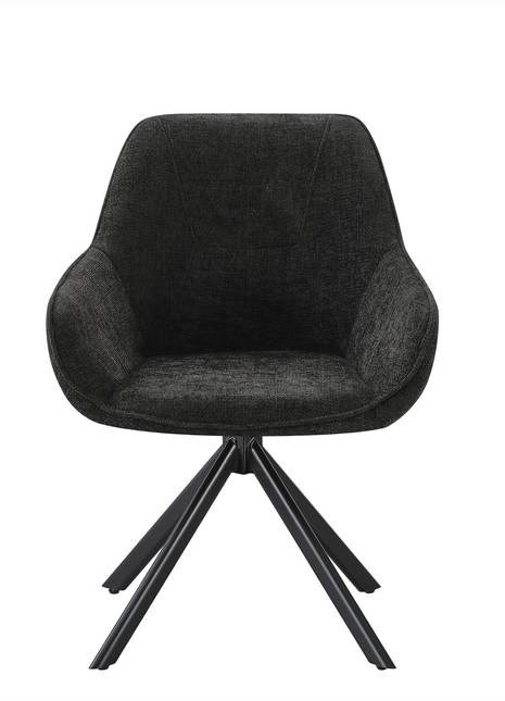 Eetkamerstoel Julia Zwart 180° draaibaar
