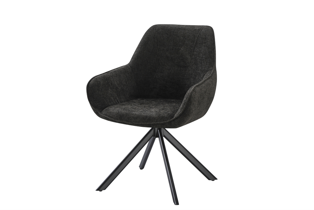 Eetkamerstoel Julia Zwart 180° draaibaar