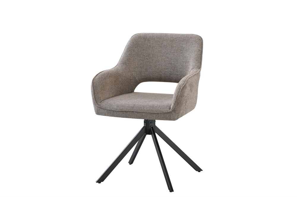 Eetkamerstoel Imani licht bruin 180° draaibaar