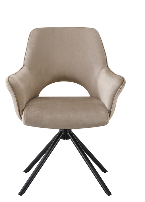 Eetkamerstoel Fleur Velvet Beige 180° draaibaar