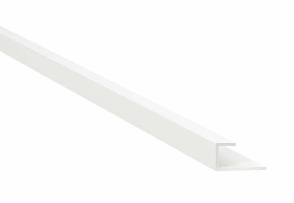 Eindprofiel wandpanelen - Wit - 300cm - Aluminium