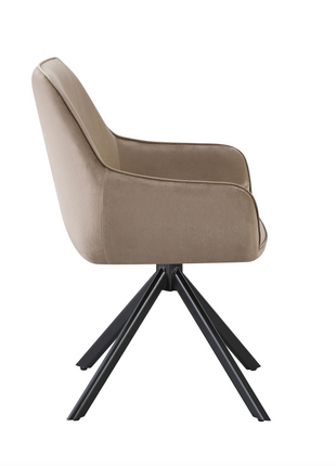 Eetkamerstoel Julia Beige 180° draaibaar