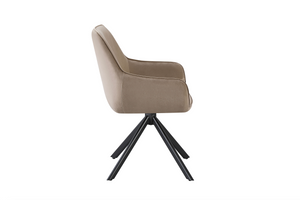 Eetkamerstoel Julia Beige 180° draaibaar