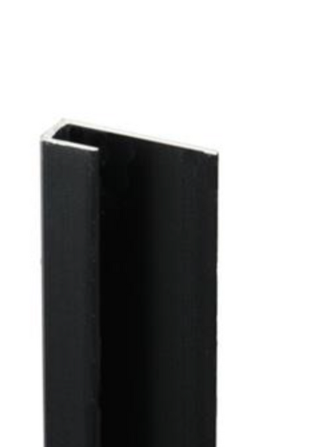 Eindprofiel wandpanelen - Zwart - 300cm - Aluminium