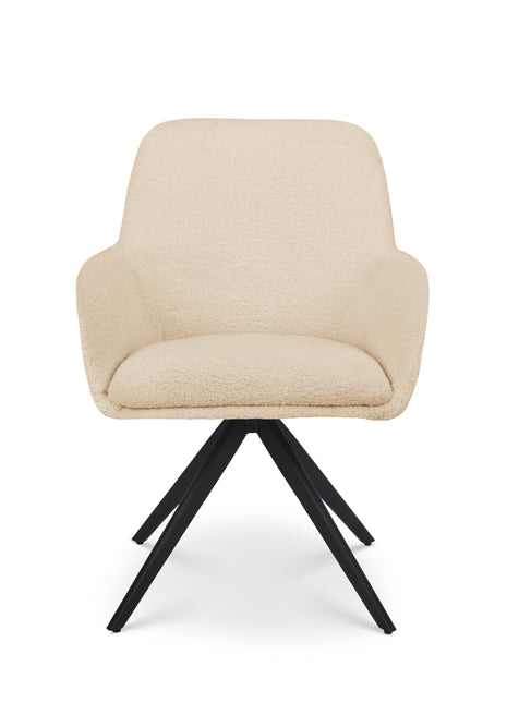 Eetkamerstoel Lynn teddy gebroken wit