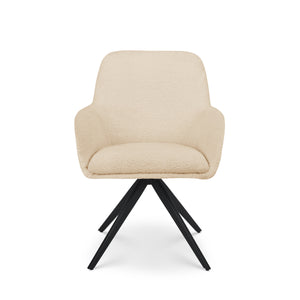 Eetkamerstoel Lynn teddy gebroken wit