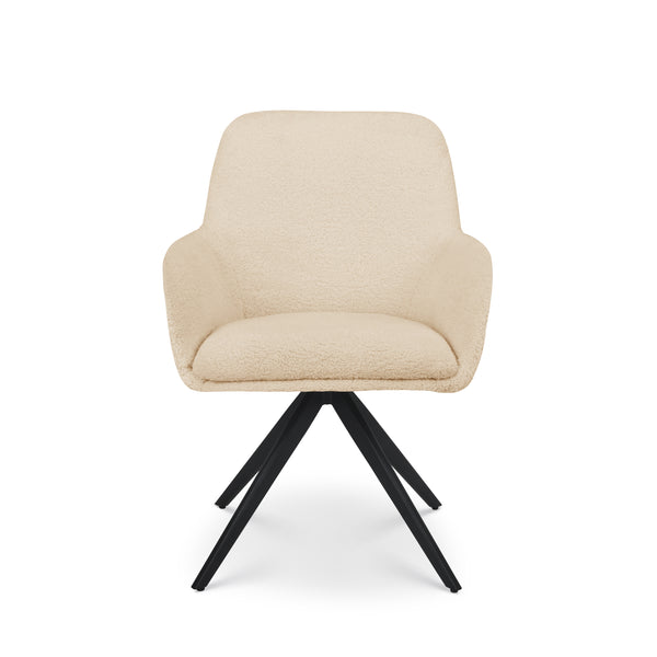 Eetkamerstoel Lynn teddy gebroken wit