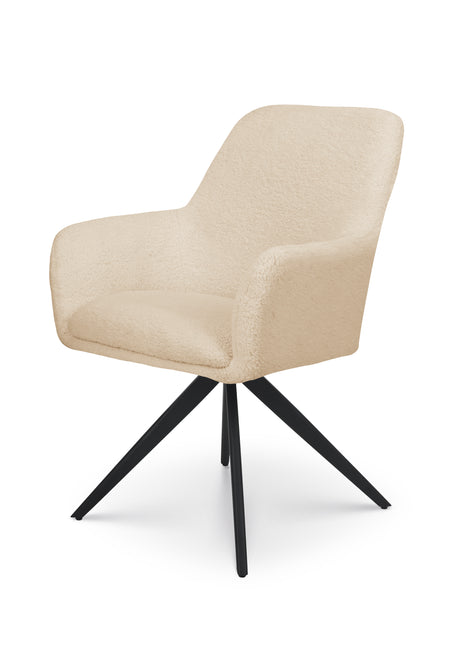 Eetkamerstoel Lynn teddy gebroken wit