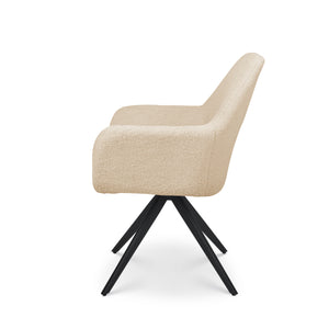 Eetkamerstoel Lynn teddy gebroken wit