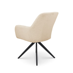 Eetkamerstoel Lynn teddy gebroken wit