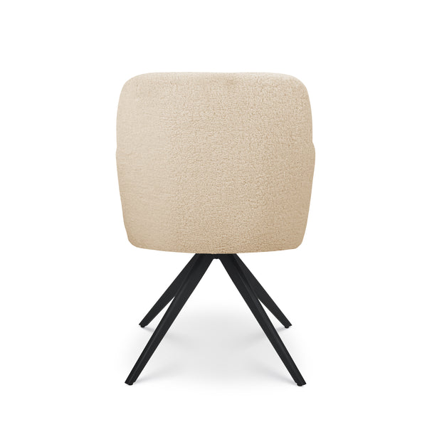 Eetkamerstoel Lynn teddy gebroken wit