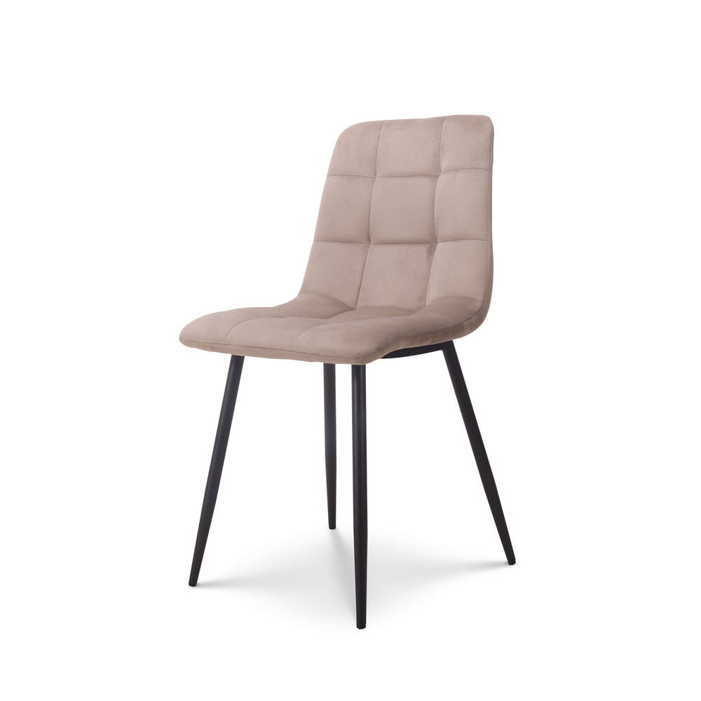 Eetkamerstoel Tess velvet beige