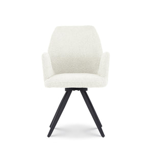 Eetkamerstoel Britt Bouclé Wit