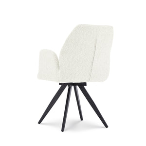 Eetkamerstoel Britt Bouclé Wit