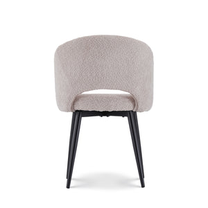 Eetkamerstoel Anna bouclé oud roze
