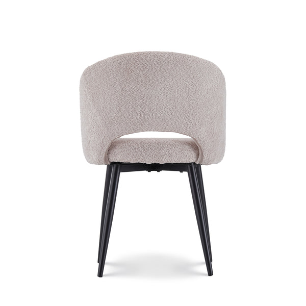 Eetkamerstoel Anna bouclé oud roze
