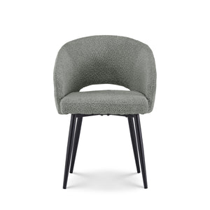 Eetkamerstoel Anna bouclé Grijs