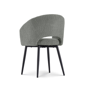 Eetkamerstoel Anna bouclé Grijs