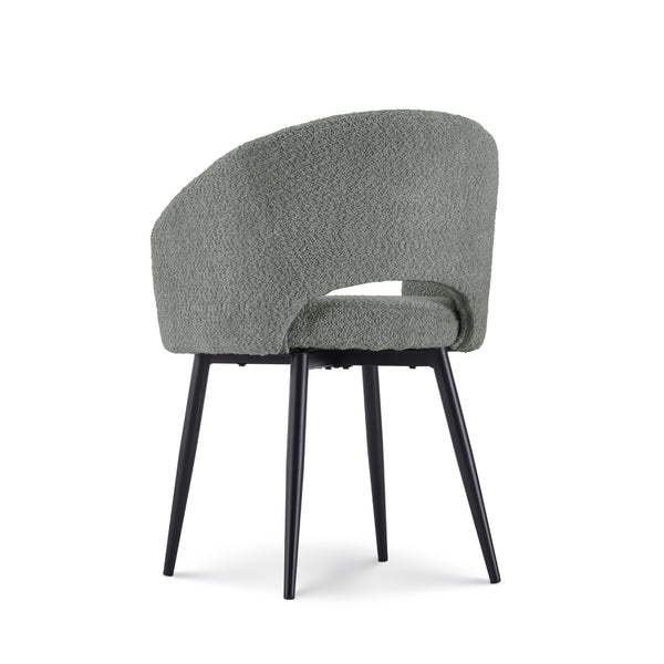 Eetkamerstoel Anna bouclé Grijs