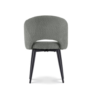 Eetkamerstoel Anna bouclé Grijs