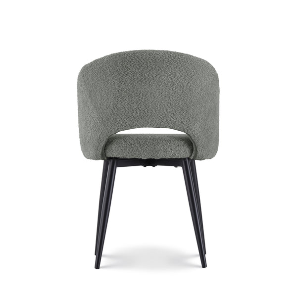 Eetkamerstoel Anna bouclé Grijs