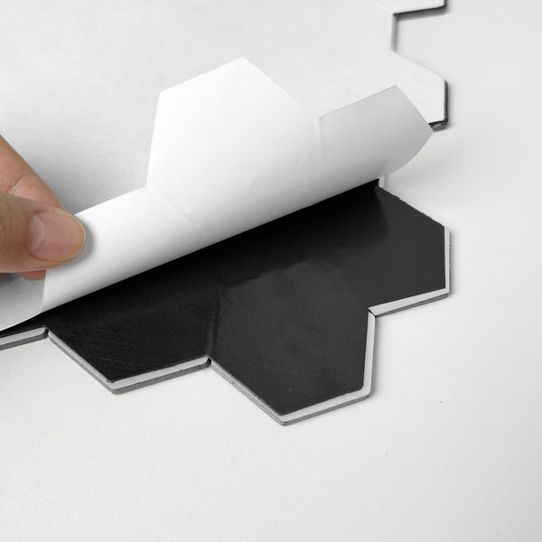 Zelfklevende Mozaïek Steenstrip Hexagon Geborsteld antraciet goud