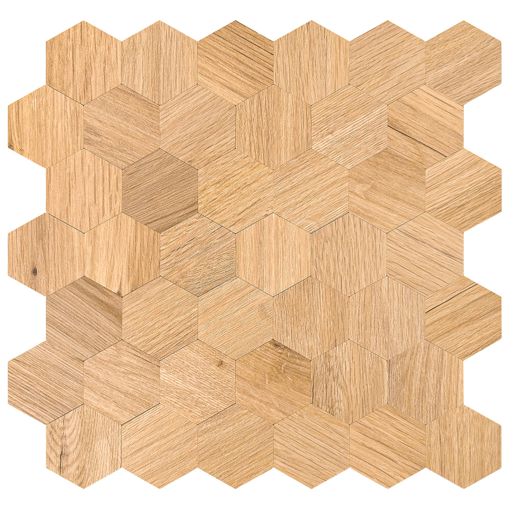 Zelfklevende Mozaïek Steenstrip Hexagon wood oak