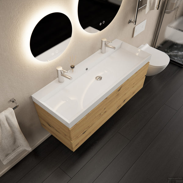 Milan Artisan oak 140 cm (inclusief wastafel)
