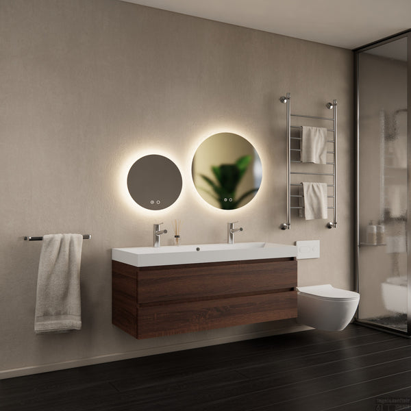 Milan Choco eiken 140 cm (inclusief wastafel)