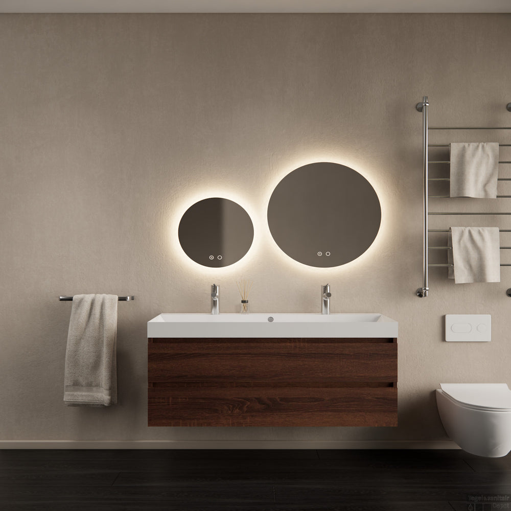 Milan Choco eiken 140 cm (inclusief wastafel)