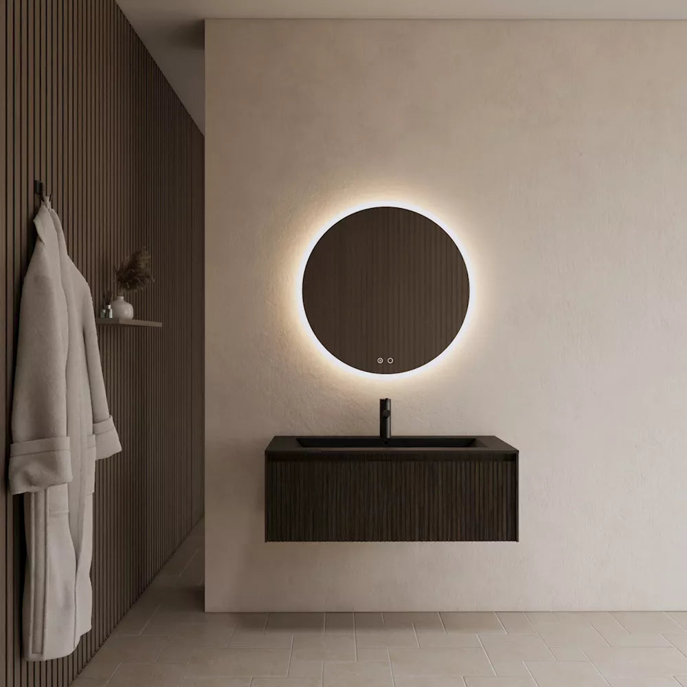 Gliss Design Timotheus badmeubel met ribbelfront Charcoal