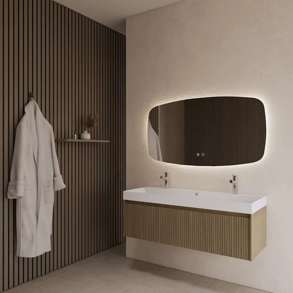 Gliss Design Timotheus badmeubel met ribbelfront Corn Silk