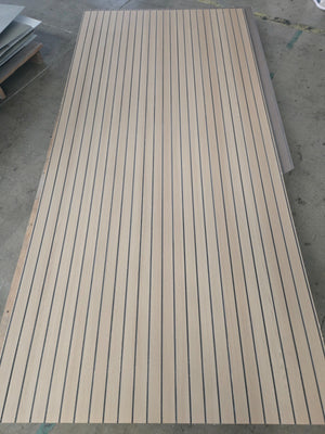 SPC marmeren wandpanelen - Latten naturel eiken - 263x122cm 4mm (Met kliksysteem)
