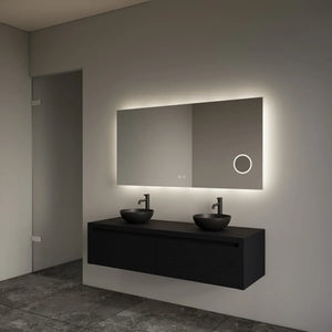 Gliss Design Ares badmeubel 120cm 2 lades black veneer zonder waskom