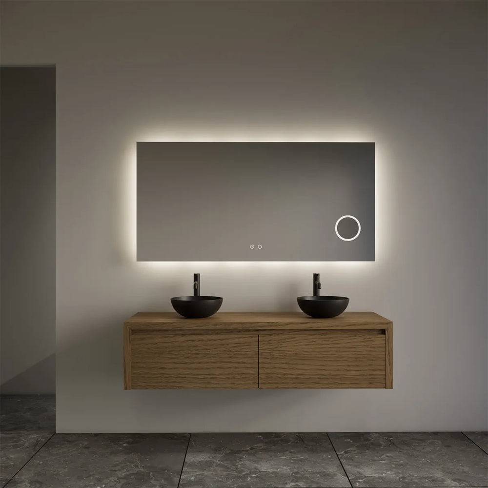 Gliss Design Ares badmeubel 120cm 2 lades castle brown zonder waskom