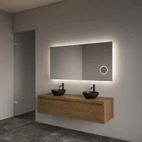 Gliss Design Ares badmeubel 120cm 2 lades castle brown zonder waskom