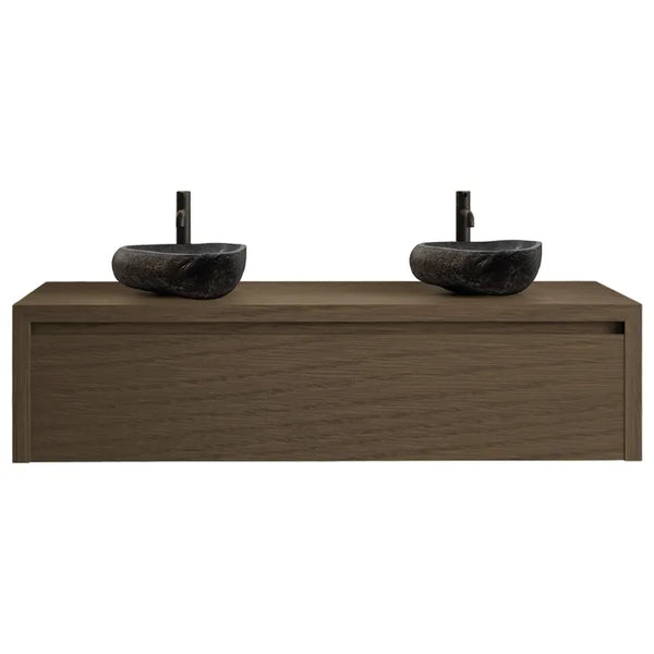 Gliss Design Ares badmeubel 120cm 2 lades ash gray zonder waskom