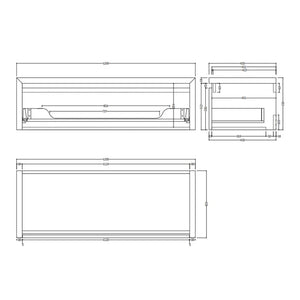 Gliss Design Ares badmeubel 120cm 2 lades corn silk zonder waskom