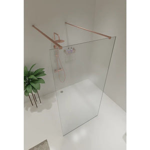 Saniclear Redro vrijstaande douchewand 90x200cm geborsteld koper