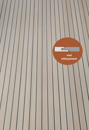SPC marmeren wandpanelen - Latten naturel eiken - 263x122cm 4mm (Met kliksysteem)